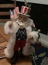Kurt Adler America Patriotic Santa Claus Christmas Ornament  Fabriché Uncle Sam picture