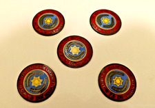5-TOKENS-Seal of The CHEROKEEE NATION September 6, 1839 -VINTAGE-ROUND ENAMEL picture