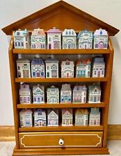 1989 COMPLETE LENOX VILLAGE SPICE SET w WOODEN RACK  NEVER USED picture
