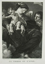 Engraving c1890 La Virgin And the Angel Giovanni Francesco Barbieri The Guercino picture