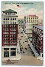 1948 Downtown Street Scene National Bank Building Wichita Falls Texas Postcard picture