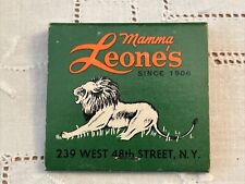 Vtg 1970s Unused Mamma Leone's NYC Matchbook Matches New York NYC Closed 1994 picture