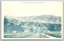 Butte Montana~West Park Street Approach to City~c1935 B&W Postcard picture
