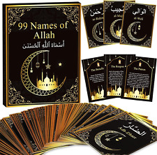 99 Names of Allah Flashcards Quran Verses Asma UI Husna Cards Eid Al Adha  picture