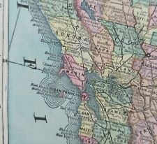 Vintage 1900 CALIFORNIA Map 14