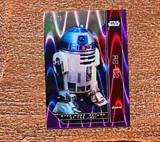 🔥🔥🔥2023 Topps Finest Star Wars Purple RayWave Refractor #34/75 R2-D2 #FN-59 picture