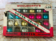 21 vtg mercury glass ball ornaments woolworth assortment multi colored picture