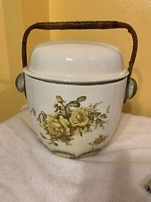 Huge Victorian Stroke-on-Trent Ironstone Chamber Pot w/Lid, Seashell Handles~EXC picture
