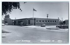 c1940's Post Office Building Cars Scene Sheldon Iowa IA RPPC Photo Postcard picture