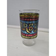 Vintage Arby's Restaurant Stained Glass Style Glass Multi Colors Groovy Hippy picture