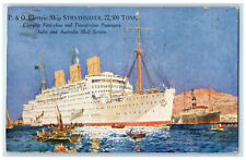 1935 P & O Electric Ship Strathnaver Marseille Gare France Vintage Postcard picture
