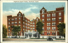 Highland Court Hotel ~ Hartford Connecticut CT ~ c1915 car ~ unused postcard picture