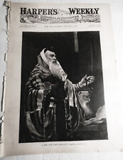 A New York Rabbi, by T. V. Chominski. 1891 Harper's Weekly ORIGINAL picture