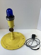 Vintage Runway Taxiway Airport Blue Light with Base, Pole and Glass Shade picture