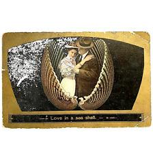 Theochrom Postcard Clam Shell Fantasy Art Nouveau Study Valentines Love Th El picture