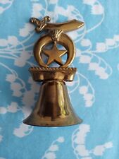 Vintage Masonic Brass Bell Freemason Mid Century Scottish Rite Shriners picture