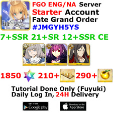 [ENG/NA][INST] FGO / Fate Grand Order Starter Account 7+SSR 210+Tix 1870+SQ #JMG picture