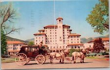 Colorado Springs Broadmoor Hotel with Concord Stagecoach Posted 1961 (11-5031) picture