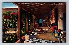 San Diego CA-California, The Patio At Ramona's Marriage Place, Vintage Postcard picture