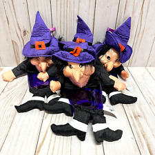 Halloween Nylon Witch Trick or Treat Candy Goodie Bags Set of 4 picture