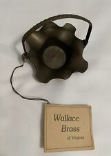 Vintage Mini Brass Basket with Hinged Handle, Wallace Brass Co picture
