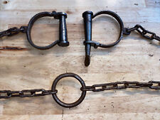 Leg Iron Shackles Rustic Jailer Prison Guard Cast Iron Metal Handcuffs Jail GIFT picture