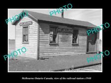OLD 8x6 HISTORIC PHOTO OF MELBOURNE ONTARIO CANADA THE RAILROAD STATION c1940 picture