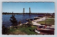 Bath ME-Maine, Scenic, The Carlton Bridge, Vintage Postcard picture