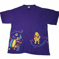Vintage Disney 90s Winnie The Pooh Tigger Logo Hundred Acre Hullabaloo T Shirt L picture