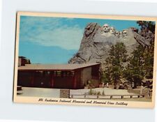 Postcard Mt. Rushmore National Memorial and Memorial View Building SD USA picture