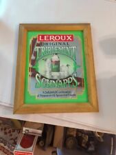Vintage Leroux Original Triplemint Schnapps Bar Display Advertising Mirror  picture