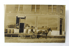 Black River Falls Wisconsin RPPC C. E. Mower Store Horse Delivery Carriage c1910 picture
