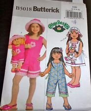 Butterick CPK Pattern B5018 Girls & Dolls Romper Suit Dress & Hat Size 2-5 Uncut picture