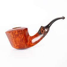 Smooth Briar Tobacco Pipe Handmade Freehand Smoking Pipe Curved Cumberland Stem picture
