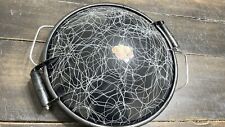 Mid Century Serendipity Black and White Spaghetti Graphic Enamelware Wok picture