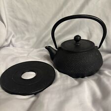Iwachu Japanese Cast Iron Teapot with Lid Strainer Handle And Trivet picture