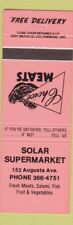 Matchbook Cover - Solar Supermarket Grocery Canada picture