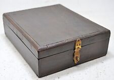 Antique Wooden Vanity Make Up Box Original Old Fine Hand Crafted Mirror Fitted picture