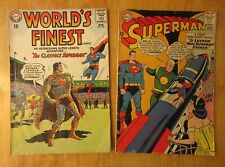 Lot of 2 Key '64 DCs WORLD'S FINEST 140 *Clayface* +SUPERMAN 170 *Luthor/JFK* picture