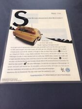 1990 Volkswagen Corrado 1 page 8.5x11 factory print ad picture