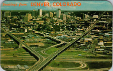Postcard Greetings From Denver Colfax Viaduct Colorado [bk] picture