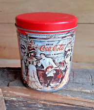Vintage Collectible Coca-Cola 1994 Red Tin Can Round 5
