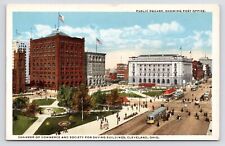 1920s~Public Square~Downtown~Chamber of Commerce~Cleveland OH~VTG Postcard picture