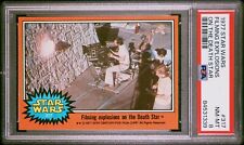 1977 Topps Star Wars #317 FILMING EXPLOSIONS ON THE DEATH STAR - PSA 8 - Orange picture