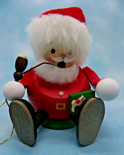 Richard Glasser Erzgebirge Wooden Incense Burner Santa Claus Germany New picture