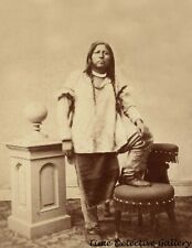 Studio Portrait of a Paiute Indian Man  - ca 1870s-1880s - Historic Photo Print picture
