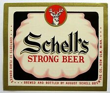 Aug Schell Brewing Co SCHELL'S STRONG BEER paper beer label MN 12oz Var. #2 picture
