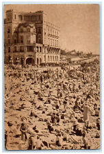c1940's Popular Beach and Club Mar Del Plata Argentina Antique Posted Postcard picture