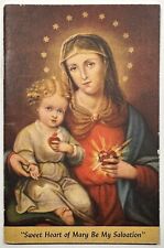 Novena to The Immaculate Heart of Mary, Vintage 1944 Holy Devotional Booklet. picture