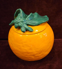 Large Orange Fruit Shape Lidded Jar 8